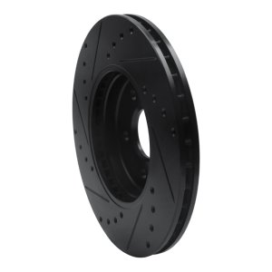 Ford Mondeo Brake Rotor (1) - Front Right - R1 Concepts - Drilled & Slotted - Black - `01-`08